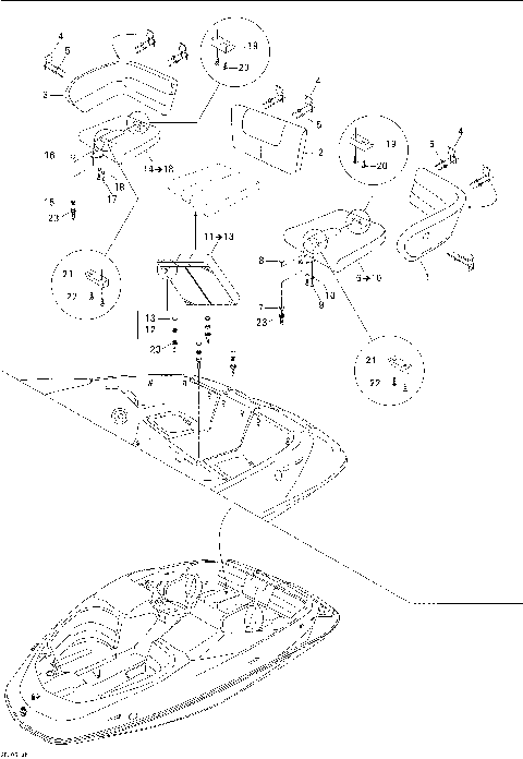 09- Seat, Rear View, Blue