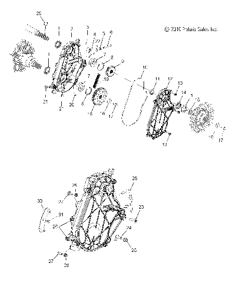 DRIVE TRAIN, CHAINCASE - S11CM8GSA/GSB/GSL/GSM/GEA (49SNOWCHAINCASE11800PRMK)