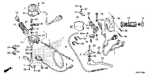 HANDLE LEVER@SWITCH@CABLE