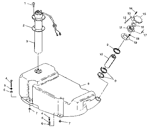FUEL TANK SL 700 B964066 and  Intl. SL 700 I964066 (4935633563A009)