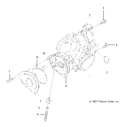 ENGINE, THROTTLE BODY - A08MH50SS/SQ (49ATVTHROTTLEBODY08SP500EFI)