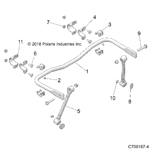 SUSPENSION, REAR, STABILIZER BAR - Z21CHA57A2/K2/E57AK (C700187-4)
