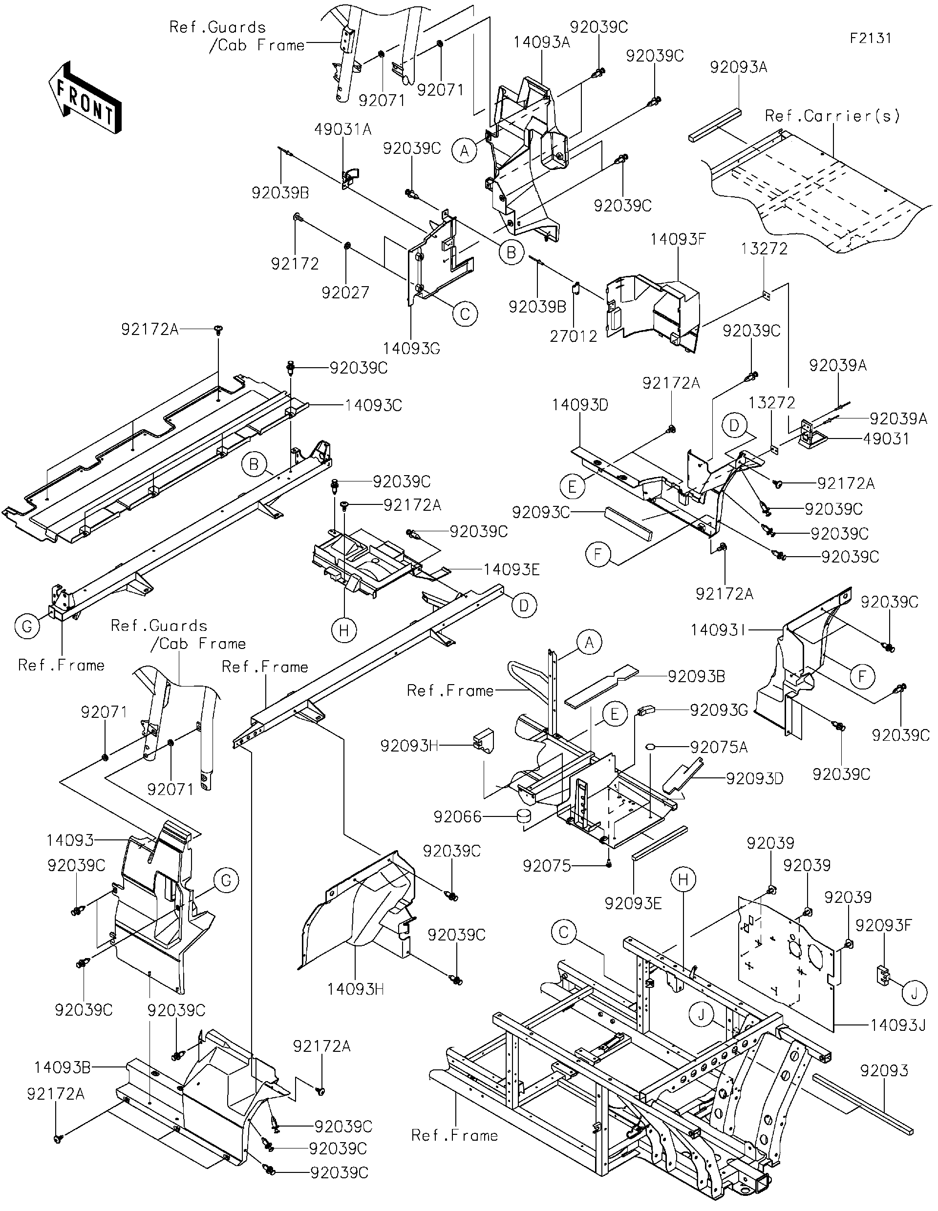 2020 Kawasaki MULE PRO-FX EPS Frame Fittings(Rear) Utility