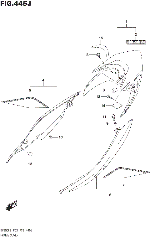 FRAME COVER (SV650XAL9 E28)