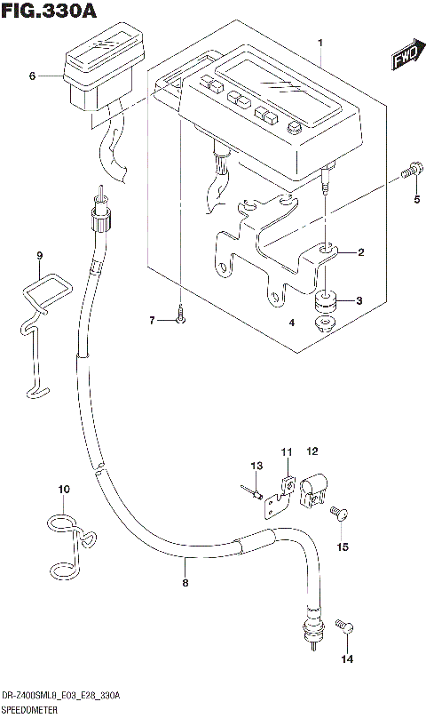 SPEEDOMETER (DR-Z400SML8 E03)