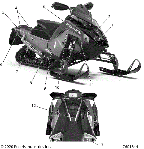 BODY, DECAL, TURBO SILVER SIDE PANEL W/BLUE ACCENT - S21TDV8RS/8RE (601598)