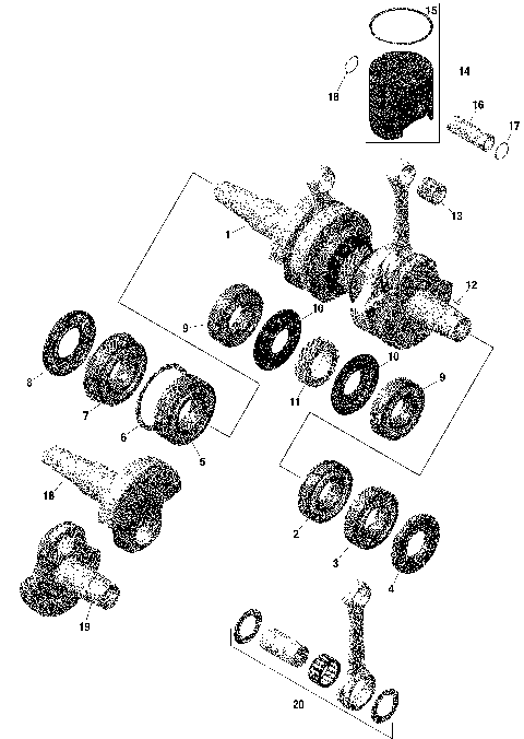 01- Rotax - Crankshaft And Pistons