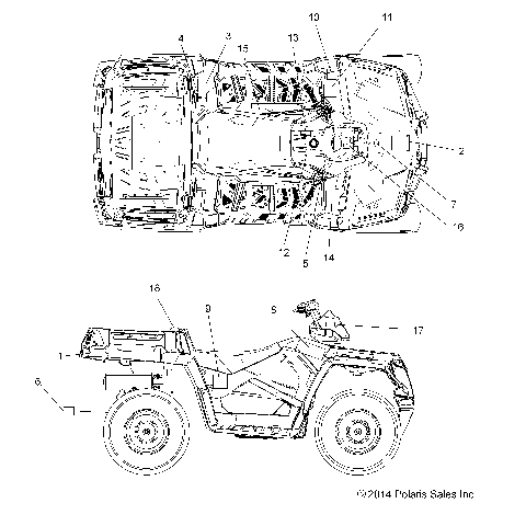 BODY, DECALS - A14MX5ETH (49ATVDECAL14570UTE)