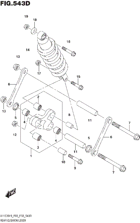 REAR CUSHION LEVER (VL1500TL9 E33)