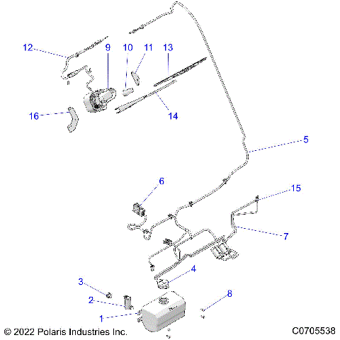 BODY, WATER BOTTLE PUMP ASM AND WIPER KIT - R22RRY99A9/AC/AM/AS/B9/BC/BM/BS/1A9/AC/AM/AS/B9/BC/BM/BS (C0705538)