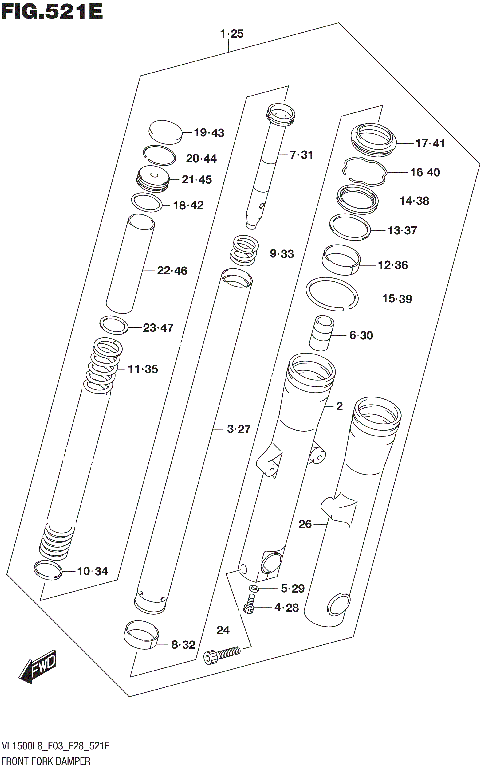 FRONT FORK DAMPER (VL1500TL8 E03)
