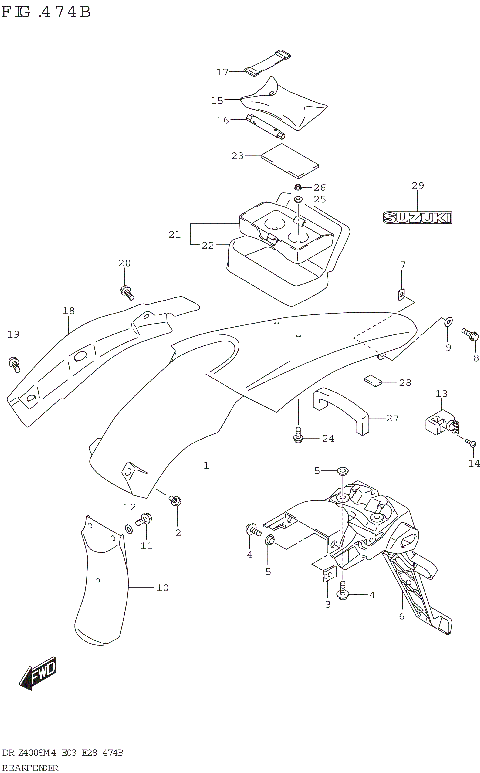 REAR FENDER (DR-Z400S)