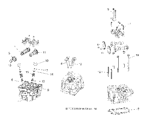 ENGINE, CYLINDER HEAD, CAMS and VALVES - R21MAA57B1/B9/EBX (49RGRCYLINDERHD14570)