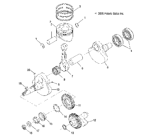 ENGINE, CRANKSHAFT and PISTON - A07CL50AA (4999201649920164D06)