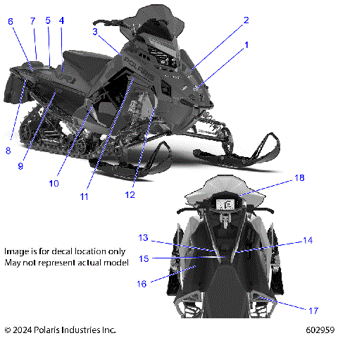 BODY, DECAL,  STORM GRAY SIDE PANEL W/RED ACCENT - S25TDV8MS (602959)