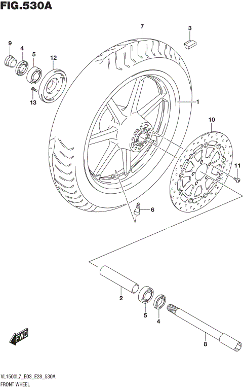 FRONT WHEEL (VL1500BL7 E03)