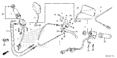 HANDLE LEVER@SWITCH@CABLE