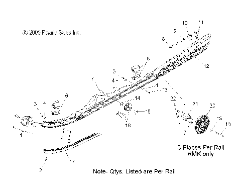 SUSPENSION, RAIL MOUNTING - S10PM7JSA (49SNOWSUSPRAIL10700RMK)