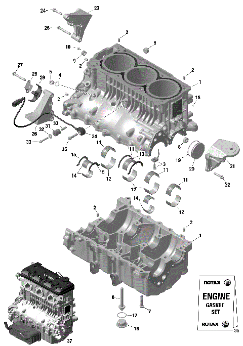01- ROTAX - Crankcase