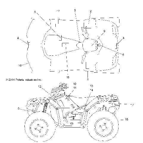 BODY, DECALS - A15SXE95HK (49ATVDECAL151MD)