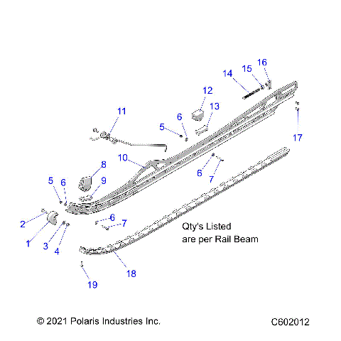 SUSPENSION, RAIL BEAMS, LH/RH - S23TLG8RS/8RE (C602012)