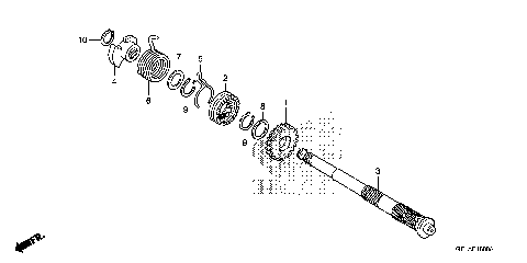 KICK STARTER SPINDLE