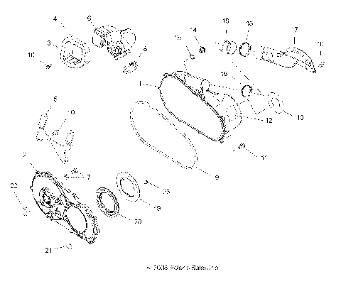 BODY, CLUTCH COVER - A08CA32AA (49ATVCLUTCHCVR08BOSS)