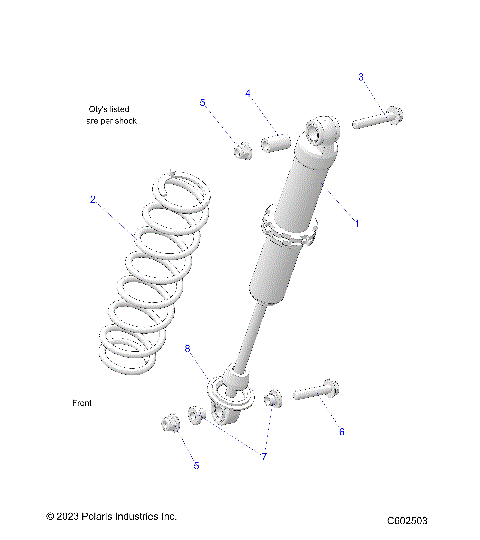 SUSPENSION, SHOCK, IFS - S24TLB6RSL/REL (C602503)