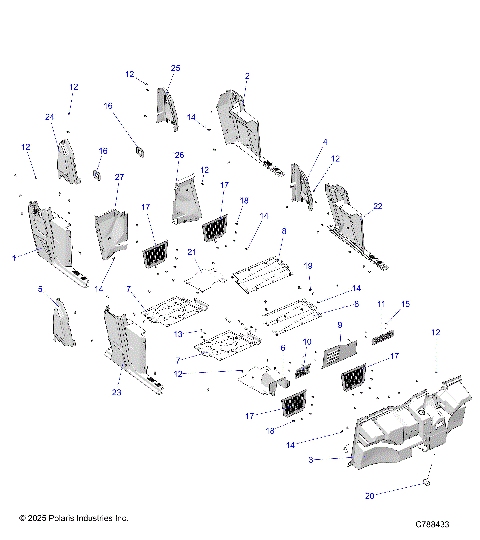 BODY, FLOOR AND ROCKERS - R25M4U57Z5/B5/Z6/B6 (C788433)