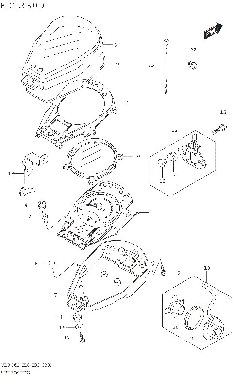 SPEEDOMETER (VL800:E33)