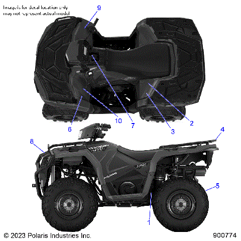 BODY, DECALS STANDARD - A24SEG50B1/B3 (900774)