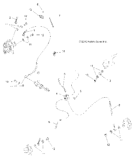 BRAKES, BRAKE LINES - A13MH76FF (49ATVBRAKELINE11SP500)