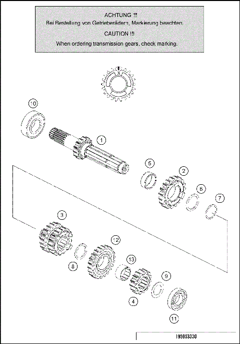 TRANSMISSION I - MAIN SHAFT