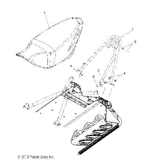 BODY, SEAT MOUNTING - S14BP8G/BV8G ALL OPTIONS (49SNOWSEAT13RUSH)