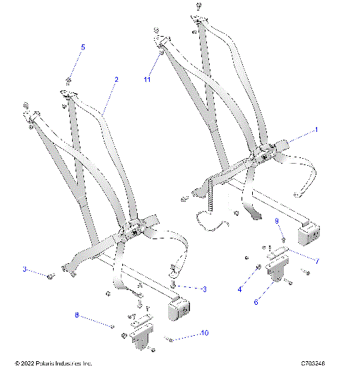 BODY, SEAT BELT MOUNTING 6 POINT - Z23RGD2KAJ/AK/BJ/BK  (C703248)