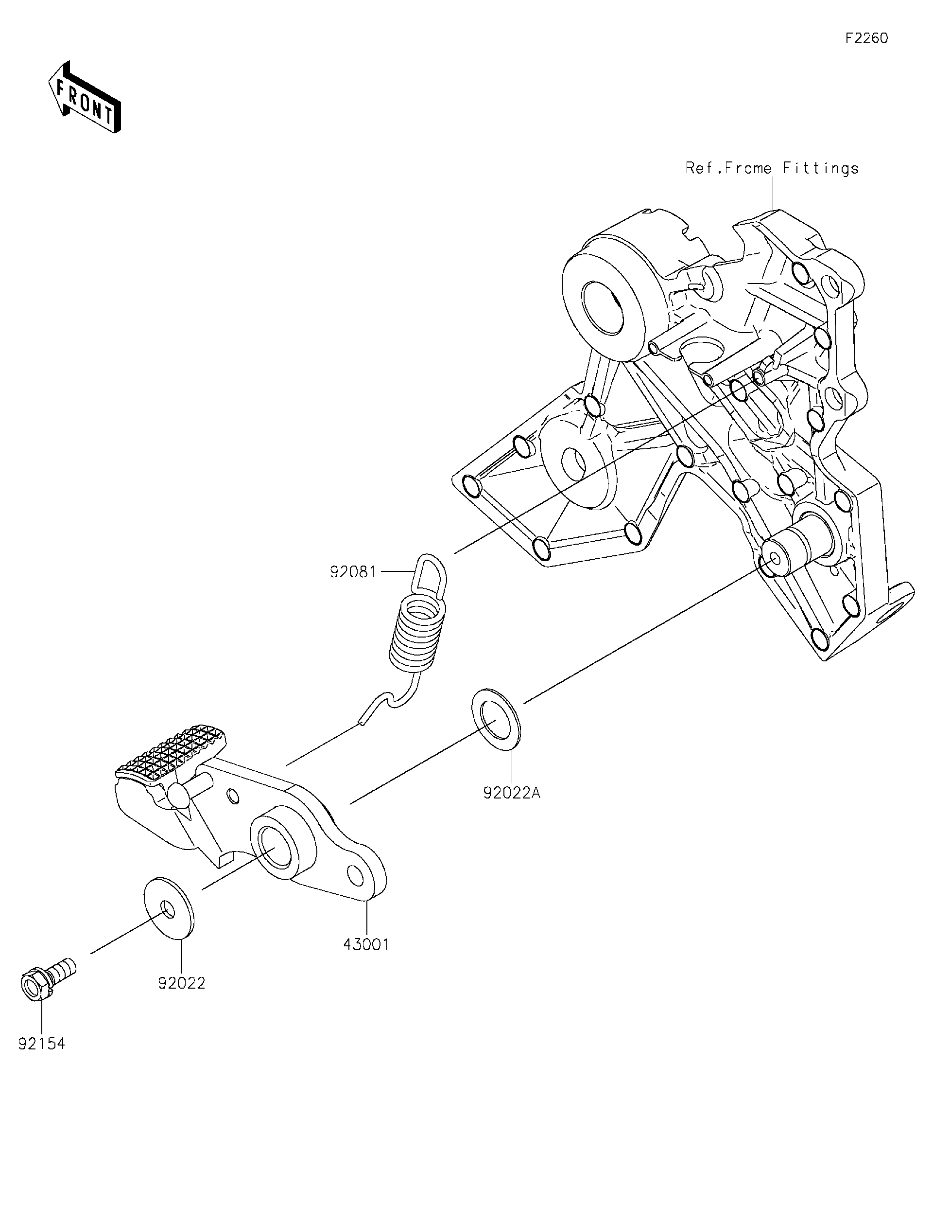 Front fork(1/2) for KAWASAKI ZX600-A4A 1988 — IMPEX JAPAN