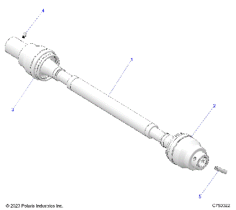 DRIVE TRAIN, FRONT PROP SHAFT - G24GAE99 (C750022)
