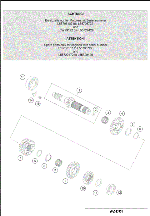 TRANSMISSION I - MAIN SHAFT