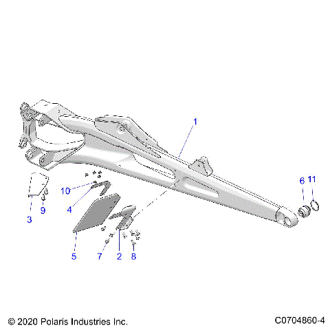 SUSPENSION, REAR TRAILING ARMS - Z24RGD2KAH/AL/BH/BL  (C0704860-4)