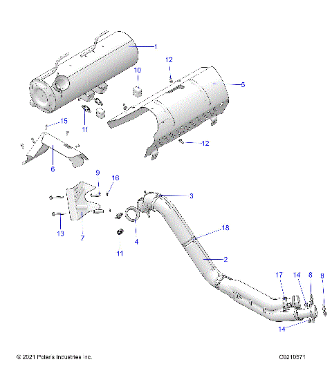 ENGINE, EXHAUST - A23SXM95AM (C0210571)