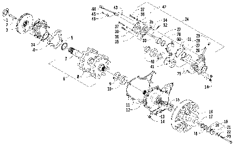 DRIVE TRAIN SHAFT AND BRAKE ASSEMBLIES [91572]