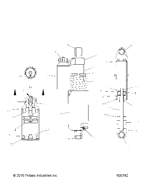 SUSPENSION, SHOCK, FRONT TRACK (BLACK) - S21DDH8RS (600342)