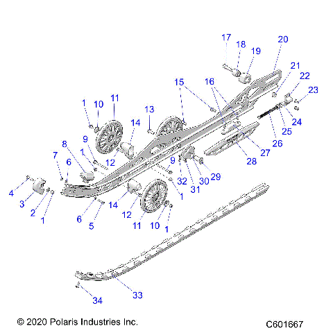 SUSPENSION, RAIL BEAM LH/RH - S23TKV8RS (C601667)