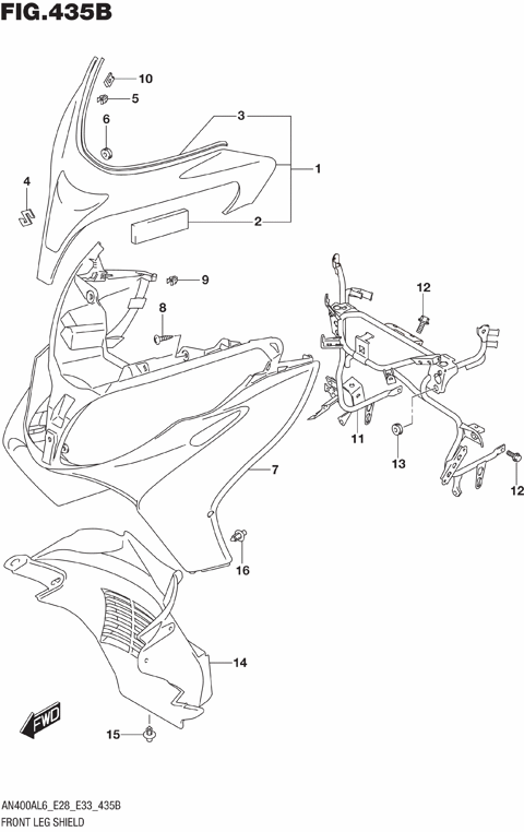 FRONT LEG SHIELD (AN400ZAL6 E28)
