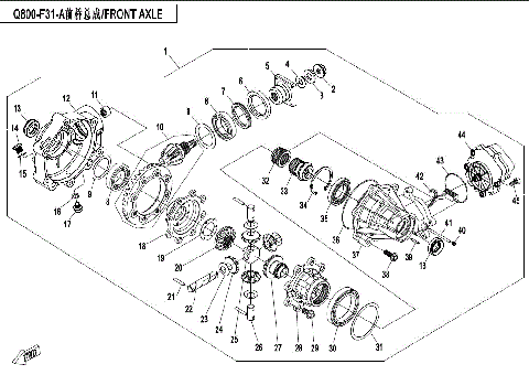FRONT DIFFERENTIAL-STYLE A