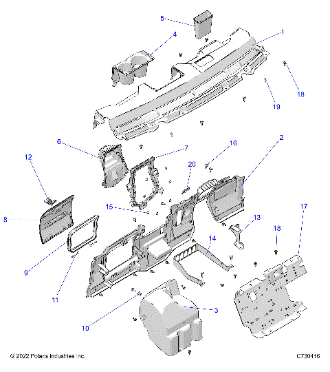 BODY, DASH  - R24MAA57F1/MASC1/F1/C9/F9/CK (C730416)