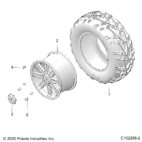 WHEELS, REAR - A23SVE95PK (C102269-2)