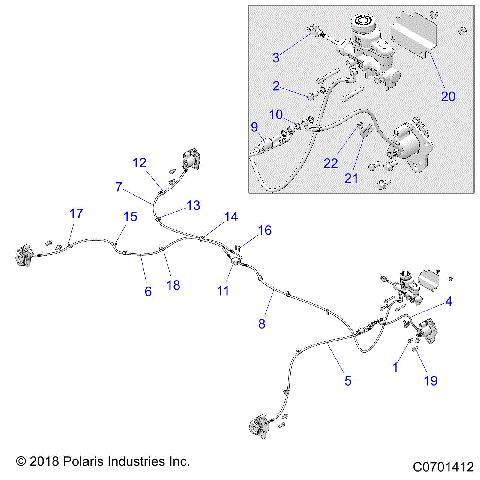 BRAKES, BRAKE LINES and MASTER CYLINDER - R20MAA57P1 (49RGRBRAKELINESC0701412)
