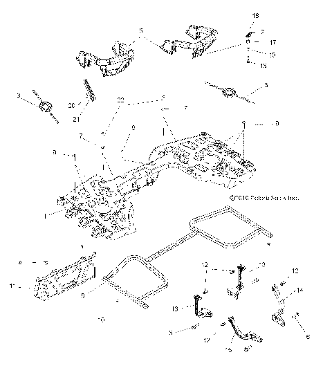 BODY, REAR RACK ASM. - A11DX55FL (49ATVRACKMTGRR11SPTRG550)