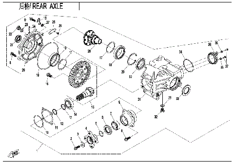 REAR AXLE(WITHOUT DIFFERENTIAL)